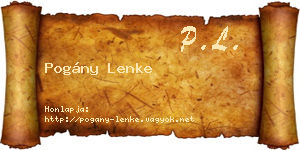 Pogány Lenke névjegykártya
